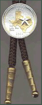 Texas Special Two Toned Gold and Silver coin Bolo Tie minted